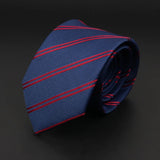 ZONFAZ New Classic Solid Color Striped Skinny Jacquard Ties