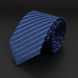 ZONFAZ New Classic Solid Color Striped Skinny Jacquard Ties