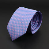 ZONFAZ New Classic Solid Color Striped Skinny Jacquard Ties