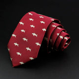 ZONFAZ New Cute Animal Fruits Floral Pattern Jacquard Necktie 8cm Width