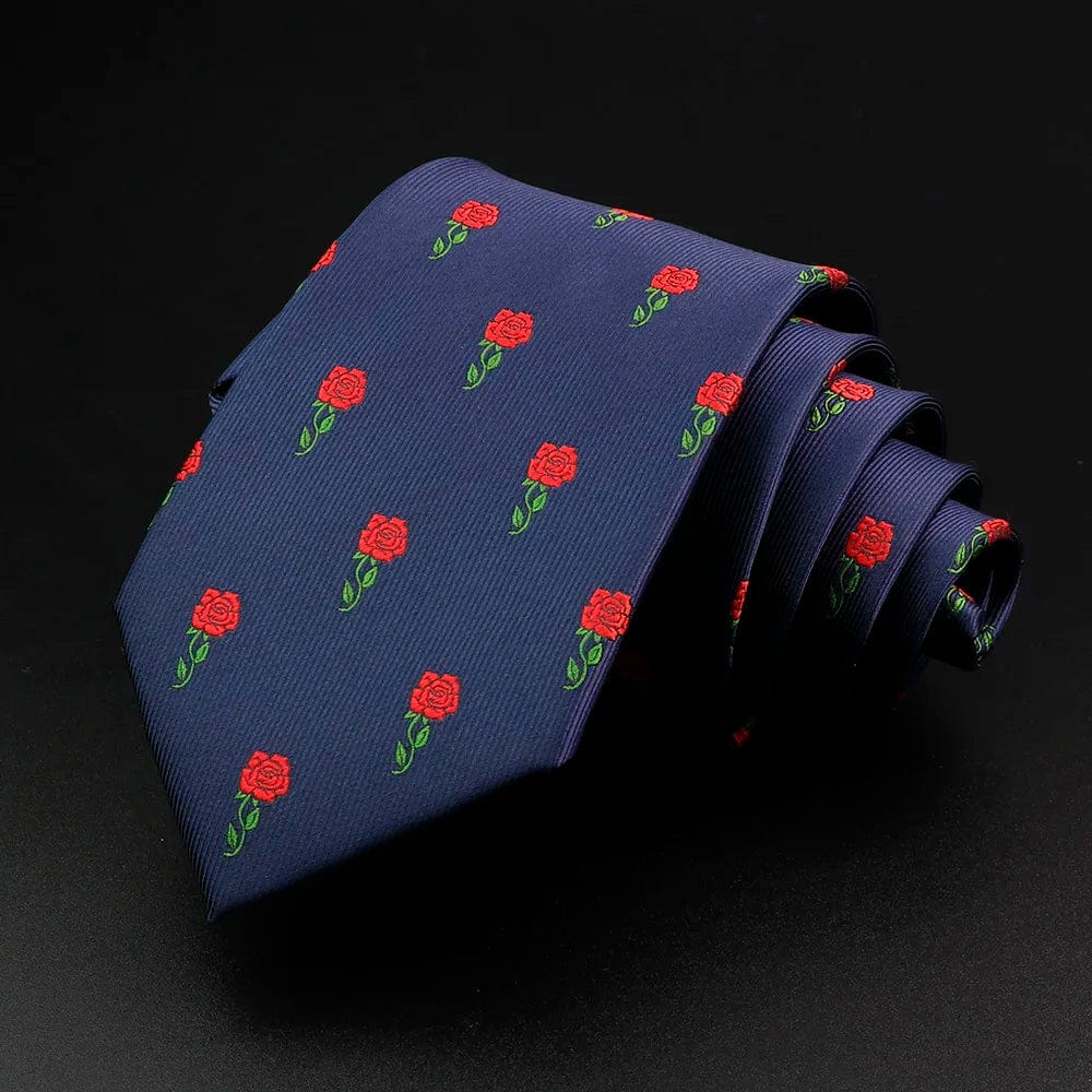 ZONFAZ New Cute Animal Fruits Floral Pattern Jacquard Necktie 8cm Width