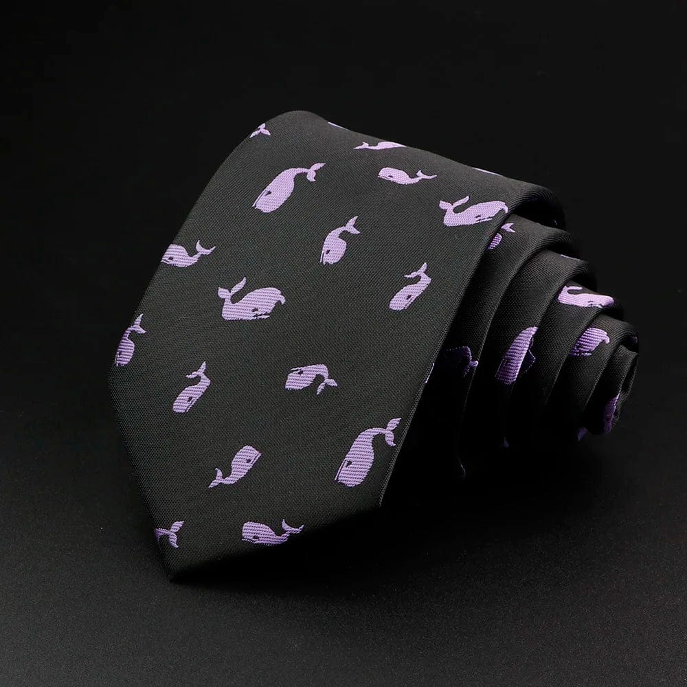 ZONFAZ New Cute Animal Fruits Floral Pattern Jacquard Necktie 8cm Width