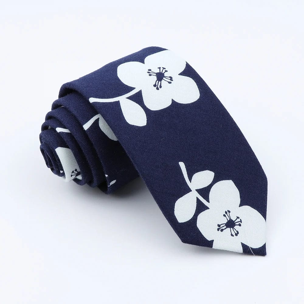 ZONFAZ New Floral Ties For Men Women Skinny Cotton Necktie