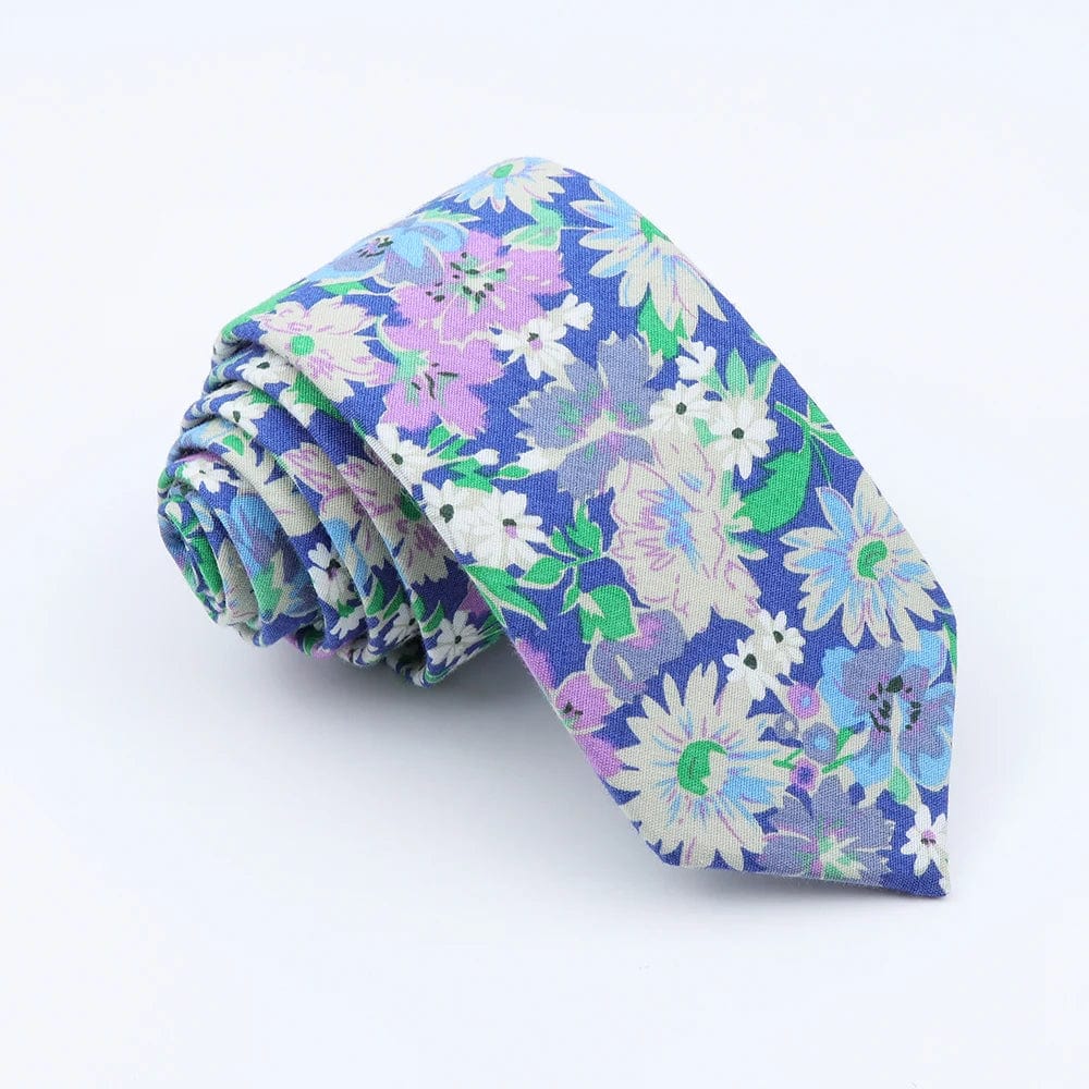 ZONFAZ New Floral Ties For Men Women Skinny Cotton Necktie