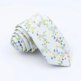 ZONFAZ New Floral Ties For Men Women Skinny Cotton Necktie