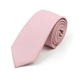 ZONFAZ New Macarons Skinny Solid Color Cotton Ties