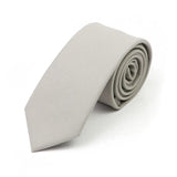 ZONFAZ New Macarons Skinny Solid Color Cotton Ties