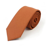 ZONFAZ New Macarons Skinny Solid Color Cotton Ties