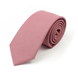 ZONFAZ New Macarons Skinny Solid Color Cotton Ties