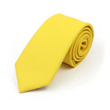 ZONFAZ New Macarons Skinny Solid Color Cotton Ties