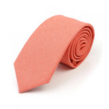 ZONFAZ New Macarons Skinny Solid Color Cotton Ties