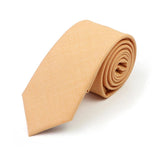 ZONFAZ New Macarons Skinny Solid Color Cotton Ties