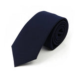 ZONFAZ New Macarons Skinny Solid Color Cotton Ties