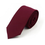 ZONFAZ New Macarons Skinny Solid Color Cotton Ties