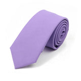 ZONFAZ New Macarons Skinny Solid Color Cotton Ties