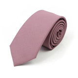 ZONFAZ New Macarons Skinny Solid Color Cotton Ties