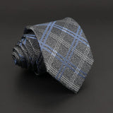 ZONFAZ New Men's Classic Plaid Striped Silk Ties