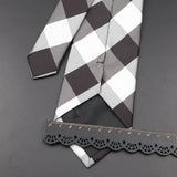 ZONFAZ New Men's Classic Plaid Striped Silk Ties