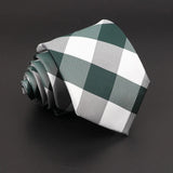 ZONFAZ New Men's Classic Plaid Striped Silk Ties