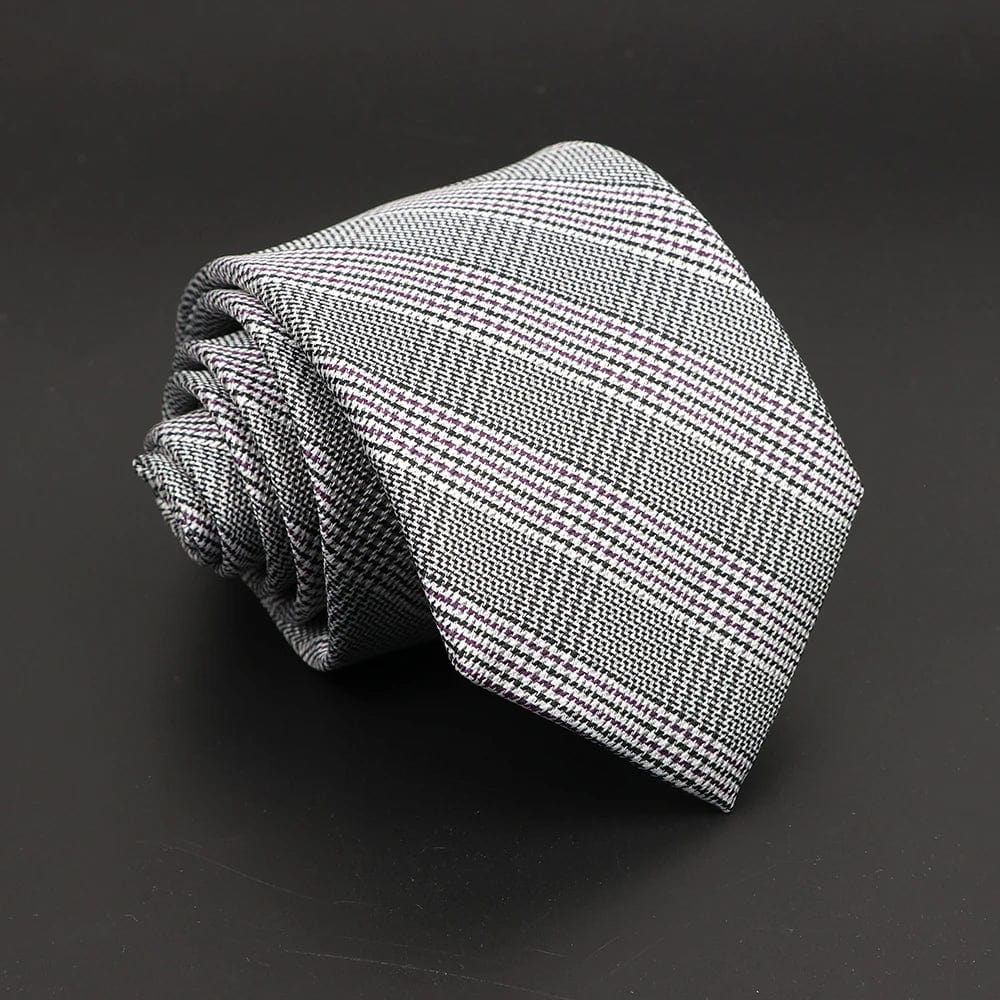 ZONFAZ New Men's Classic Plaid Striped Silk Ties