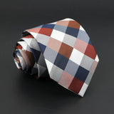 ZONFAZ New Men's Classic Plaid Striped Silk Ties