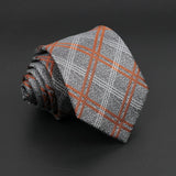 ZONFAZ New Men's Classic Plaid Striped Silk Ties