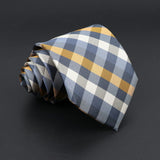 ZONFAZ New Men's Classic Plaid Striped Silk Ties