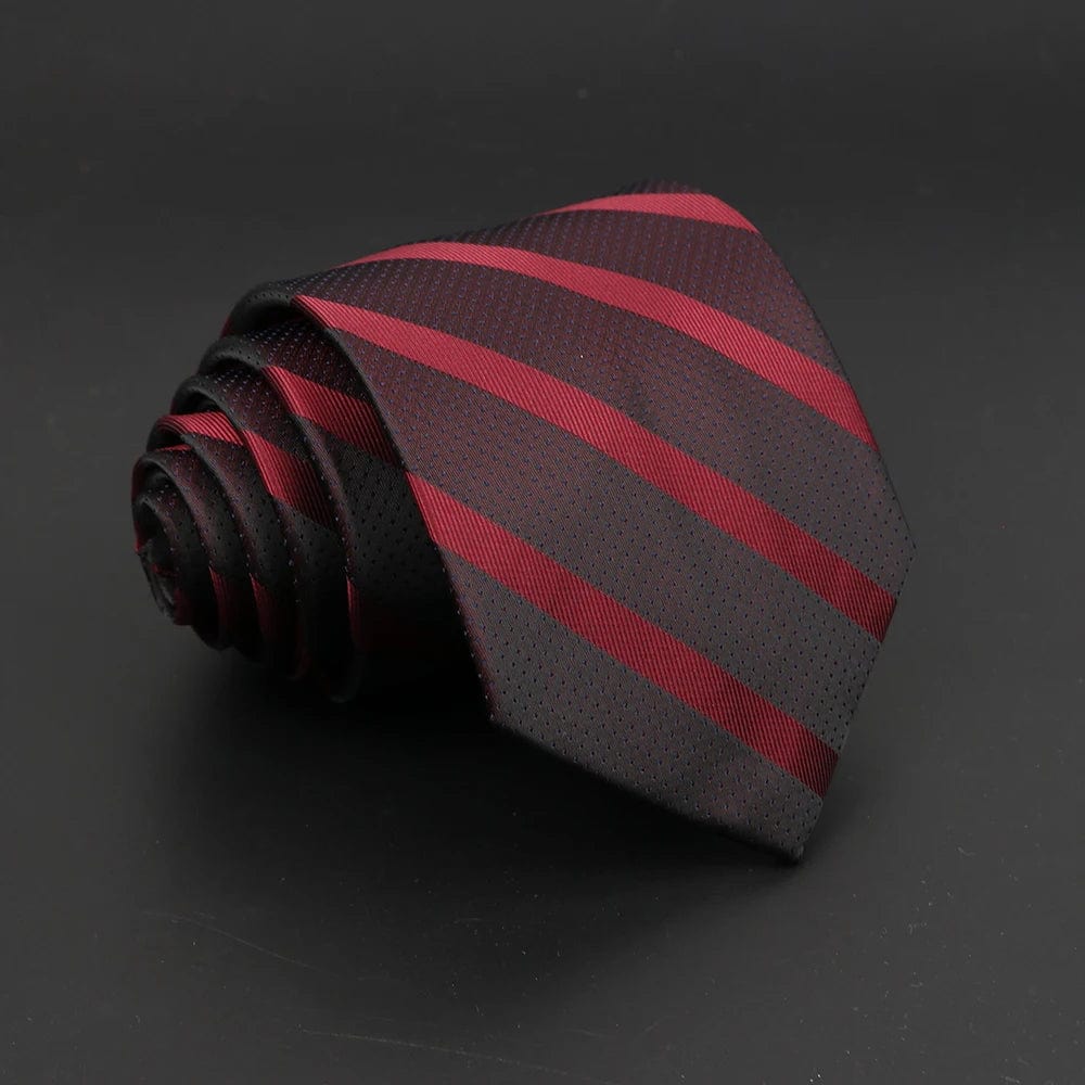 ZONFAZ New Men's Classic Plaid Striped Silk Ties