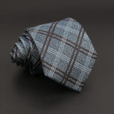 ZONFAZ New Men's Classic Plaid Striped Silk Ties