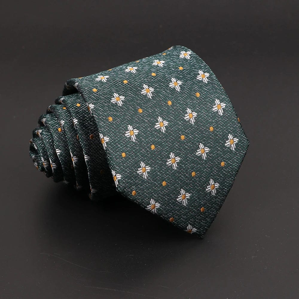 ZONFAZ New Men's Classic Plaid Striped Silk Ties