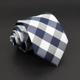 ZONFAZ New Men's Classic Plaid Striped Silk Ties