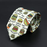 ZONFAZ New Novelty Soft Skinny Necktie for Men Funny Patten Print Ties