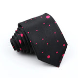 ZONFAZ New Skinny Silk Ties for Men Colorful Printed Dot Striped Neckties 5cm Width