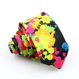 ZONFAZ New Skinny Silk Ties for Men Colorful Printed Dot Striped Neckties 5cm Width