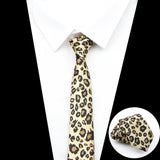 ZONFAZ New Skinny Silk Ties for Men Colorful Printed Dot Striped Neckties 5cm Width