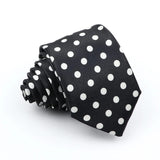 ZONFAZ New Skinny Silk Ties for Men Colorful Printed Dot Striped Neckties 5cm Width