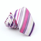 ZONFAZ New Skinny Silk Ties for Men Colorful Printed Dot Striped Neckties 5cm Width