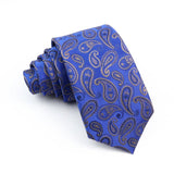 ZONFAZ Novelty Fashion Silk Necktie For Men 7cm Skinny Floral Wedding Tie