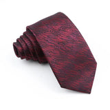 ZONFAZ Novelty Fashion Silk Necktie For Men 7cm Skinny Floral Wedding Tie