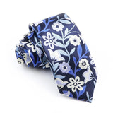 ZONFAZ Novelty Fashion Silk Necktie For Men 7cm Skinny Floral Wedding Tie