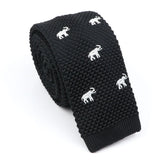 ZONFAZ Novelty Knitted Ties for Men Warm Woven Skinny Necktie