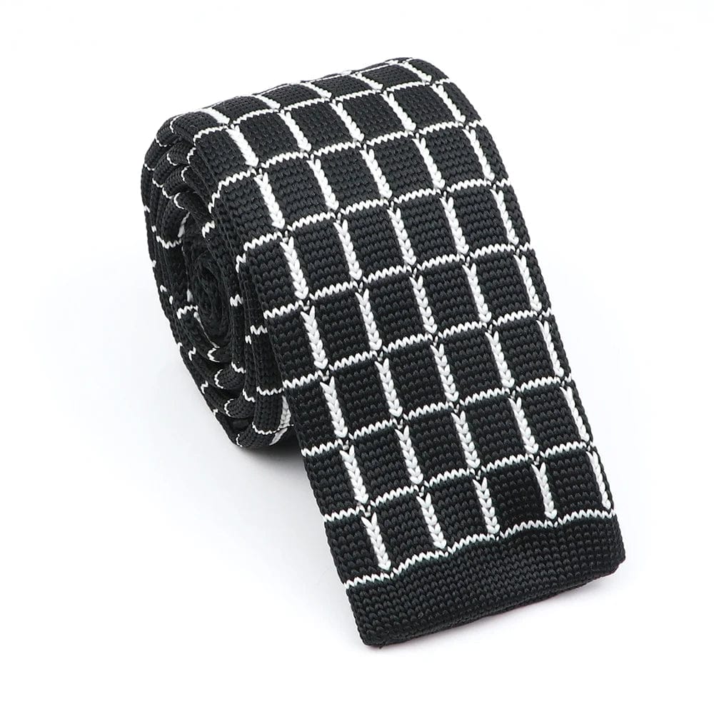 ZONFAZ Novelty Knitted Ties for Men Warm Woven Skinny Necktie