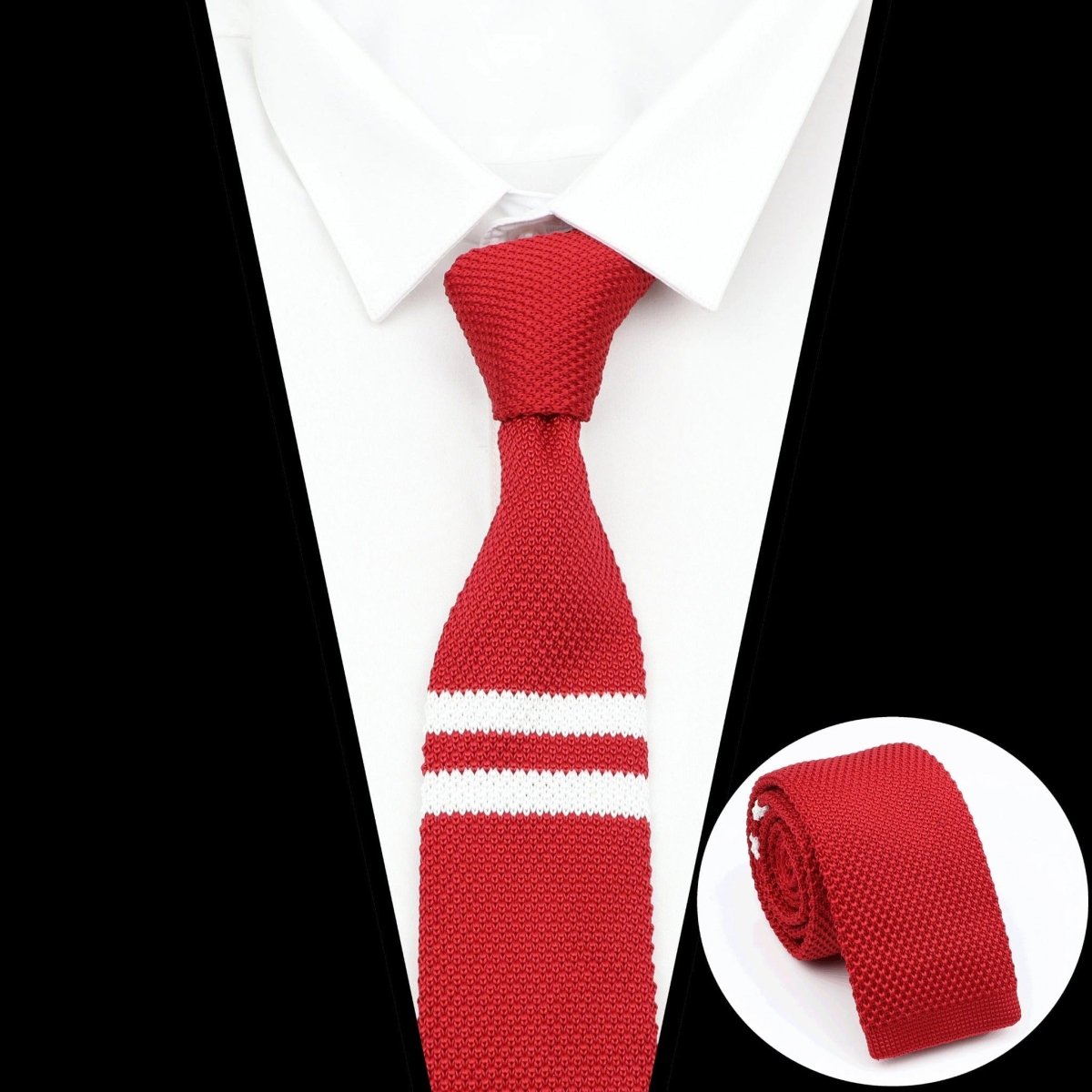 ZONFAZ Novelty Knitted Ties for Men Warm Woven Skinny Necktie