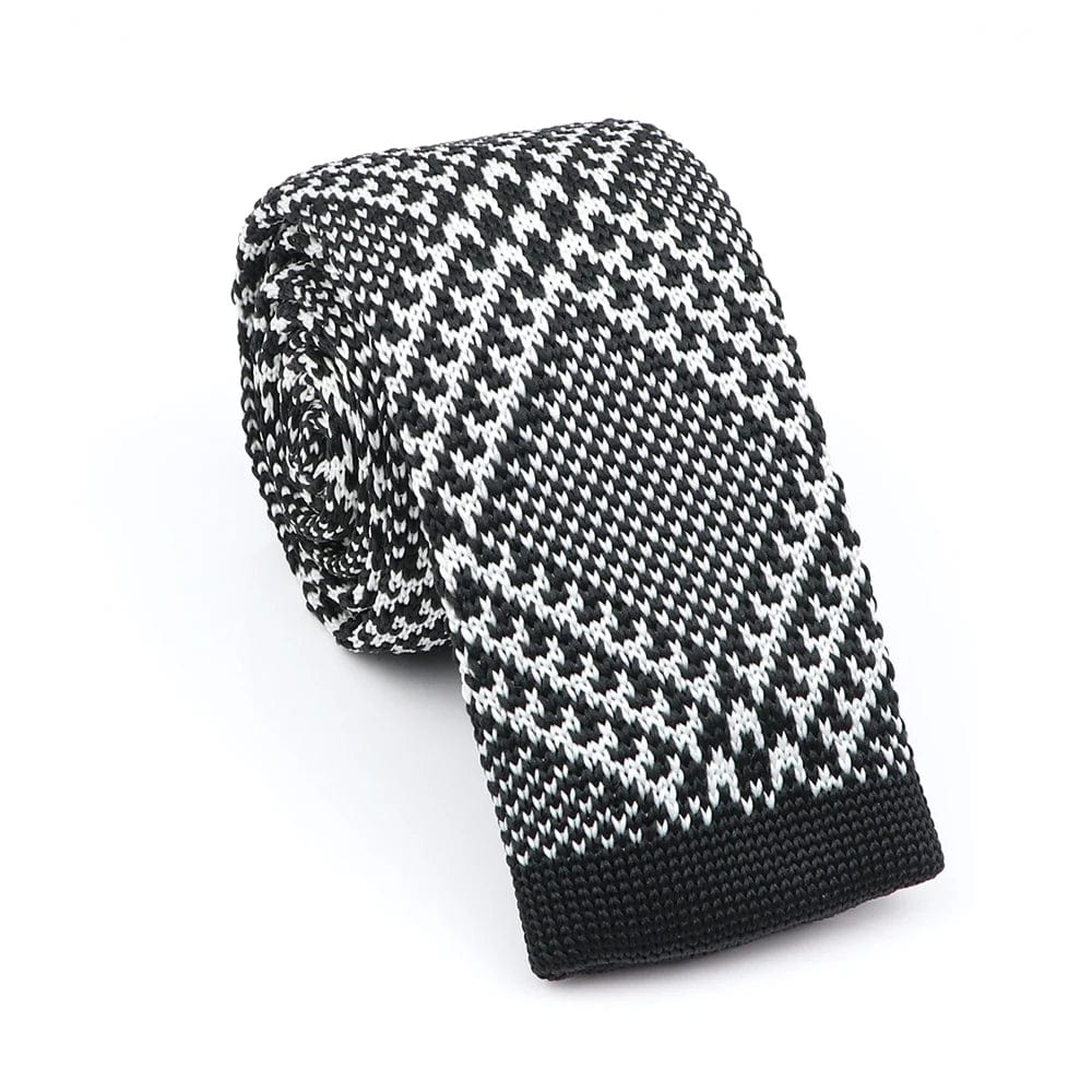 ZONFAZ Novelty Knitted Ties for Men Warm Woven Skinny Necktie