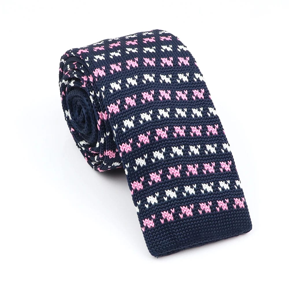 ZONFAZ Novelty Knitted Ties for Men Warm Woven Skinny Necktie