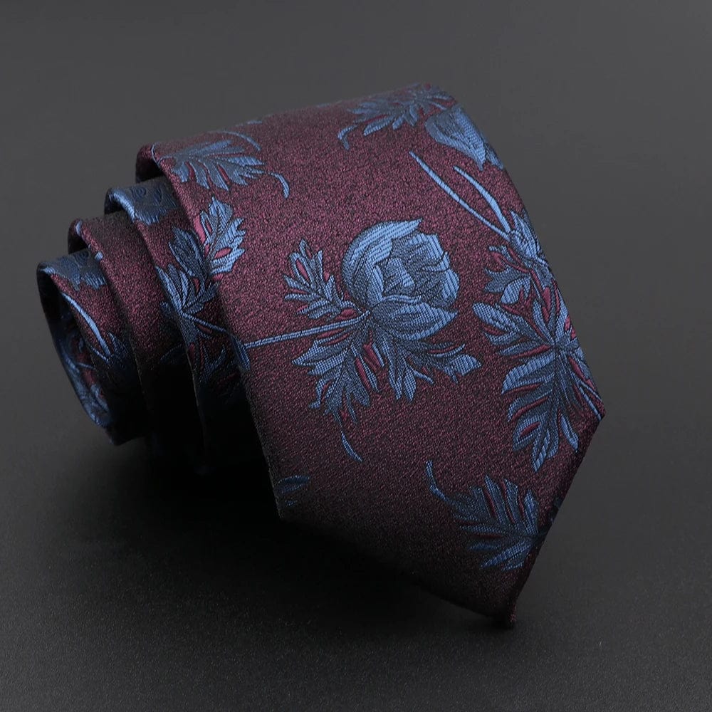 ZONFAZ Novelty Men's Floral Silk Ties