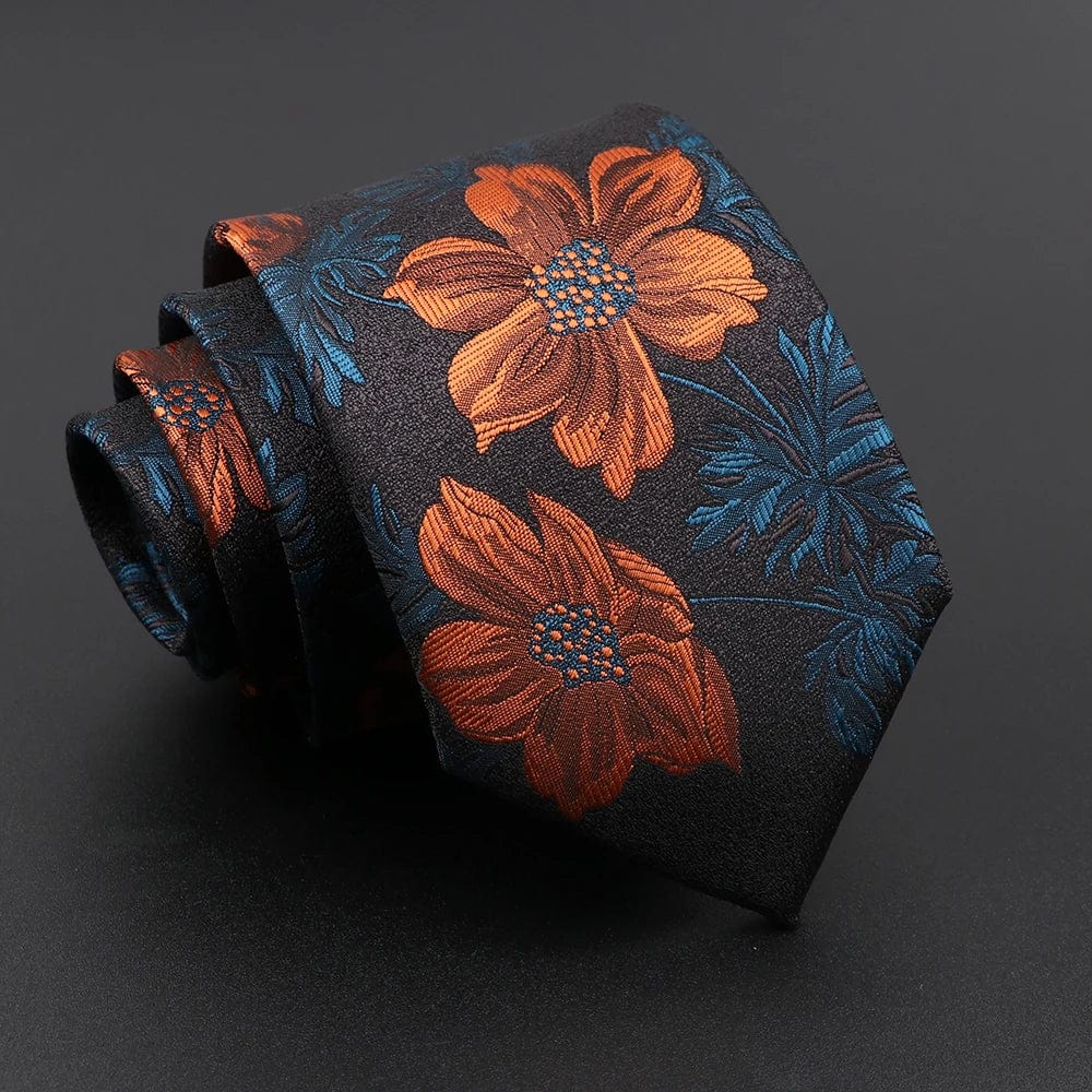 ZONFAZ Novelty Men's Floral Silk Ties