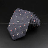 ZONFAZ Novelty Men's Skinny Striped Polka Dots Paisley Pattern Necktie