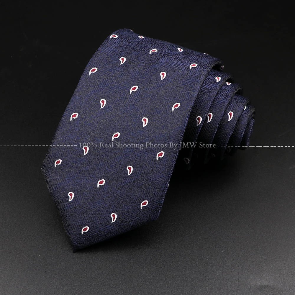 ZONFAZ Novelty Men's Skinny Striped Polka Dots Paisley Pattern Necktie