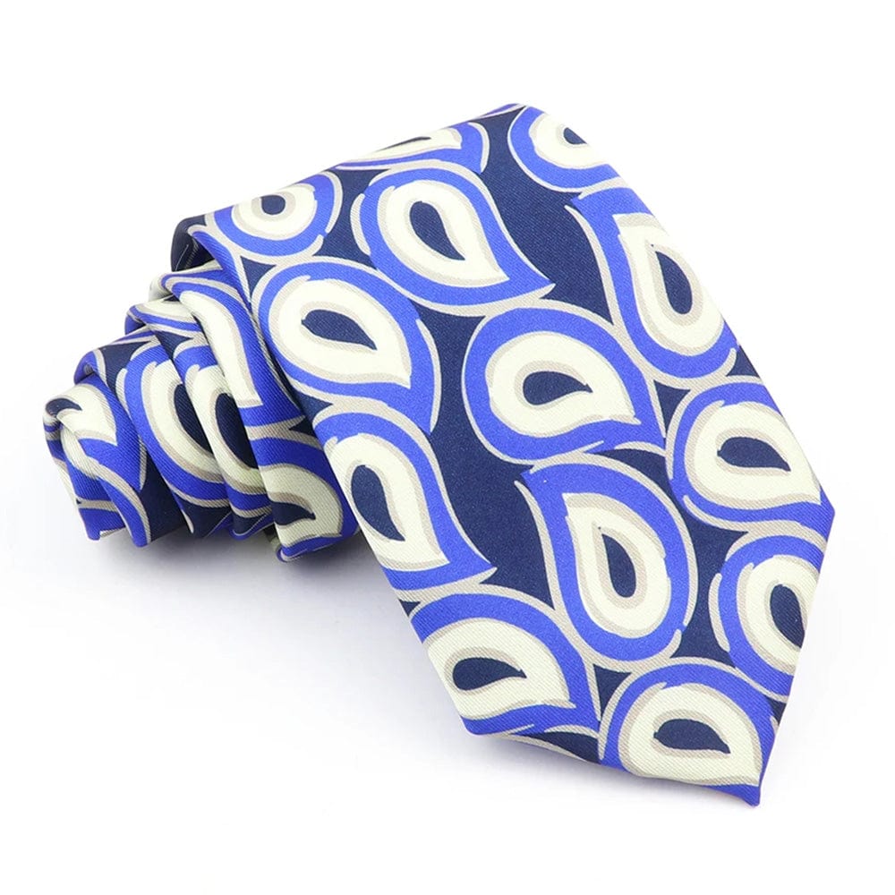 ZONFAZ Novelty Polka Dot Paisley Silk Tie